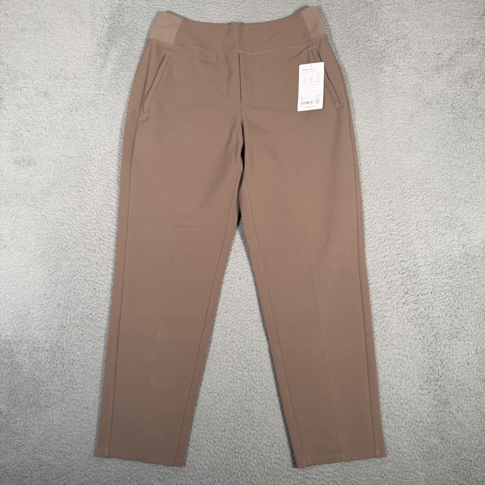 Athleta Pants Womens 10 Brown Tan Endless Pull On Stretch High Rise Casual